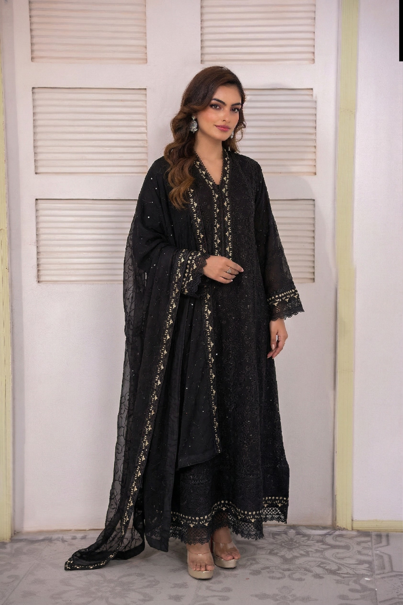 Long Freya 3 Piece Set - Black