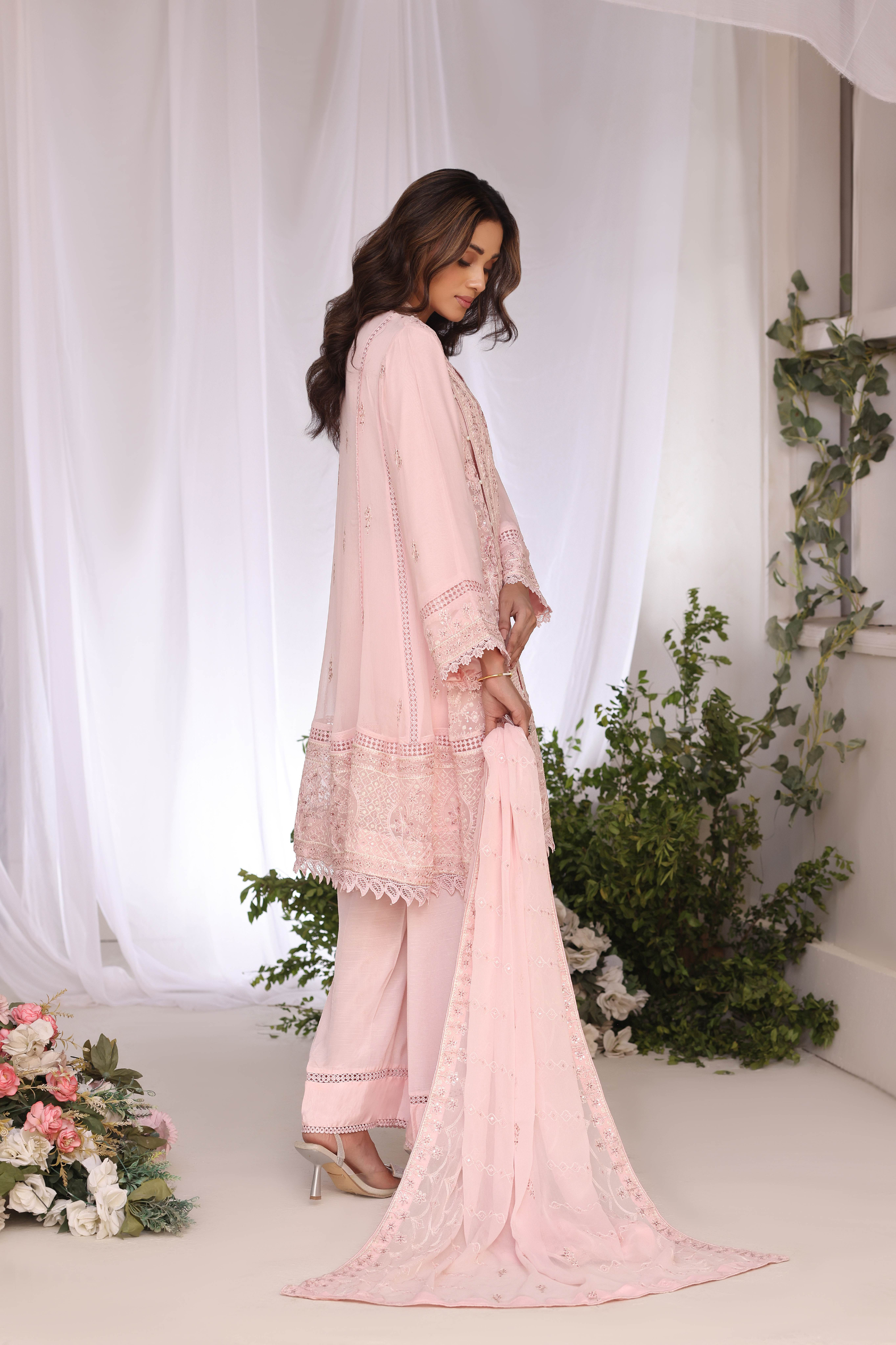 Short Freya 3 Piece Set - Peony