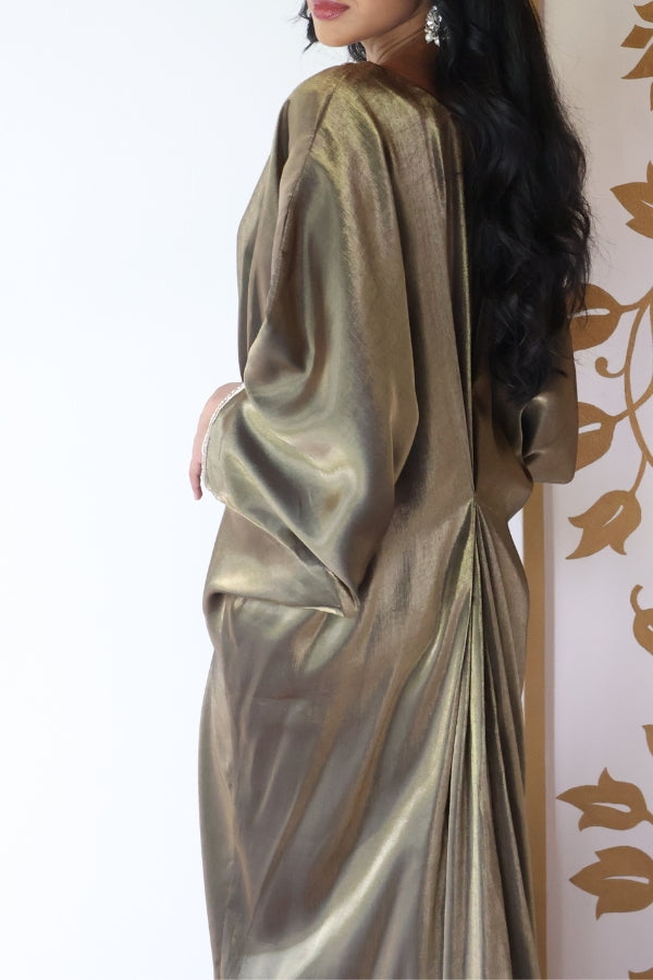 Kahali Embroidered Kaftan - Olive