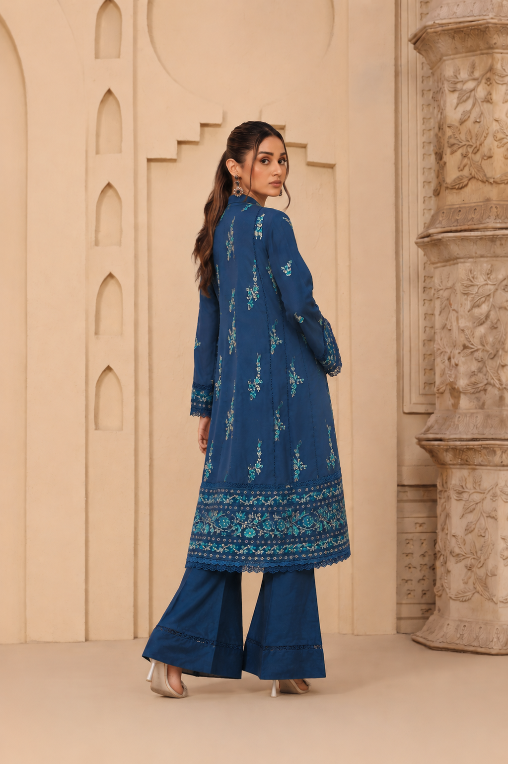 Embellished Short Freya 3 Piece Set - Cobalt Blue