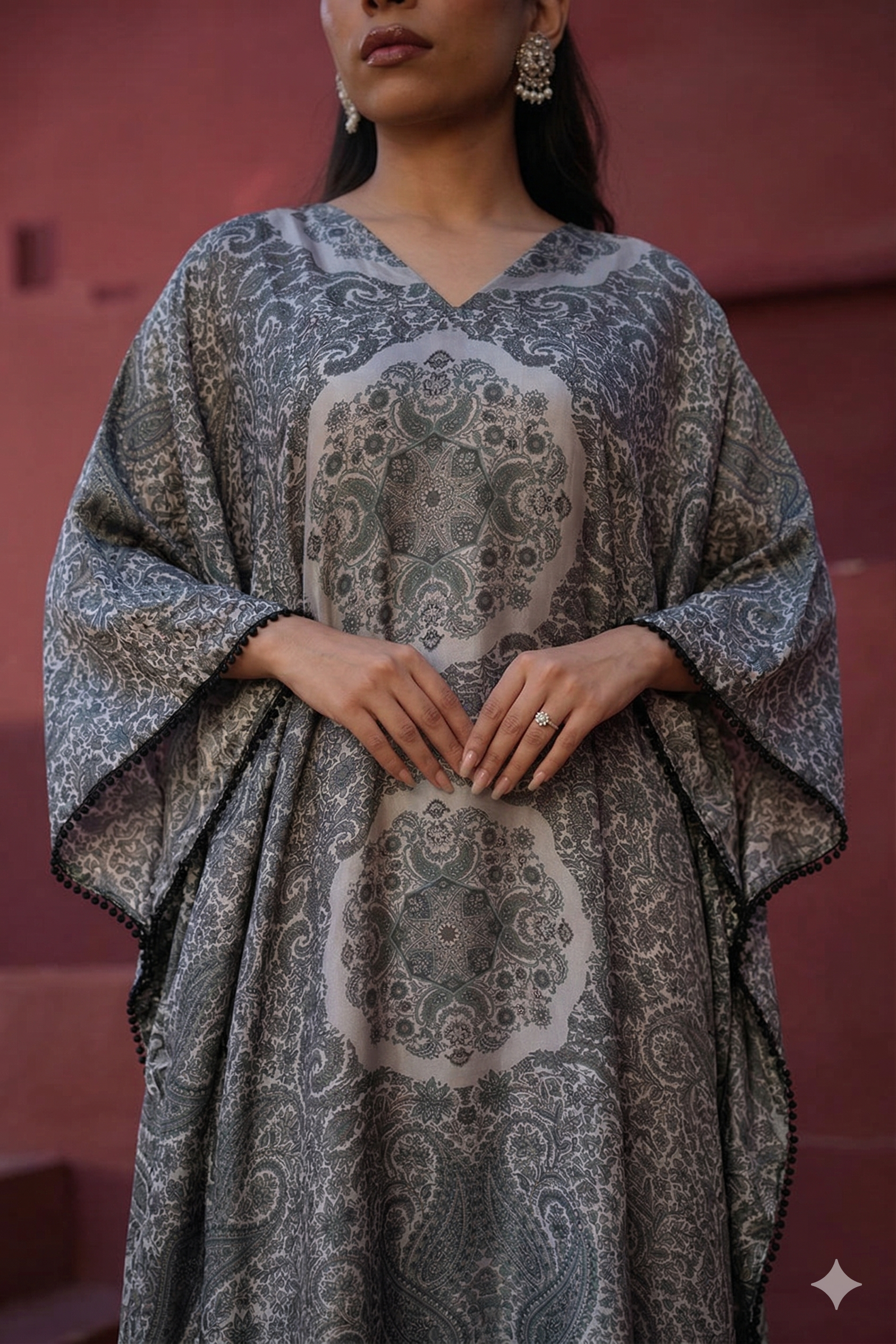 Kyla Printed Butterfly Kaftan