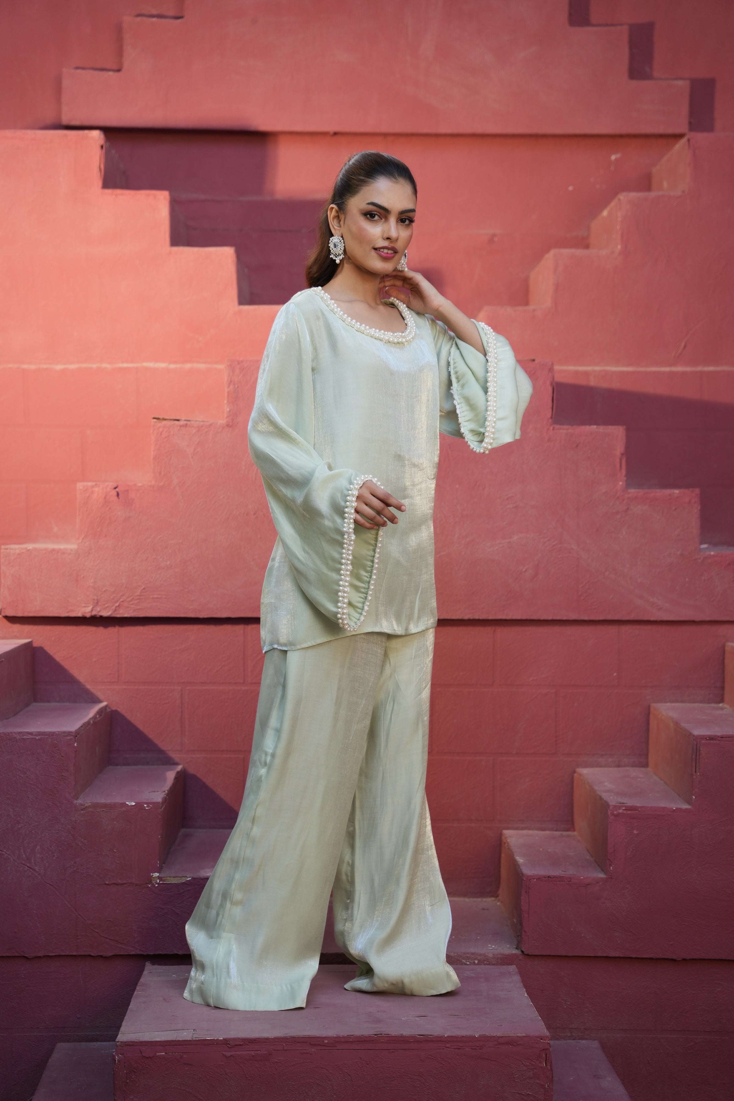 Afsana Co-ord Set -  Mint