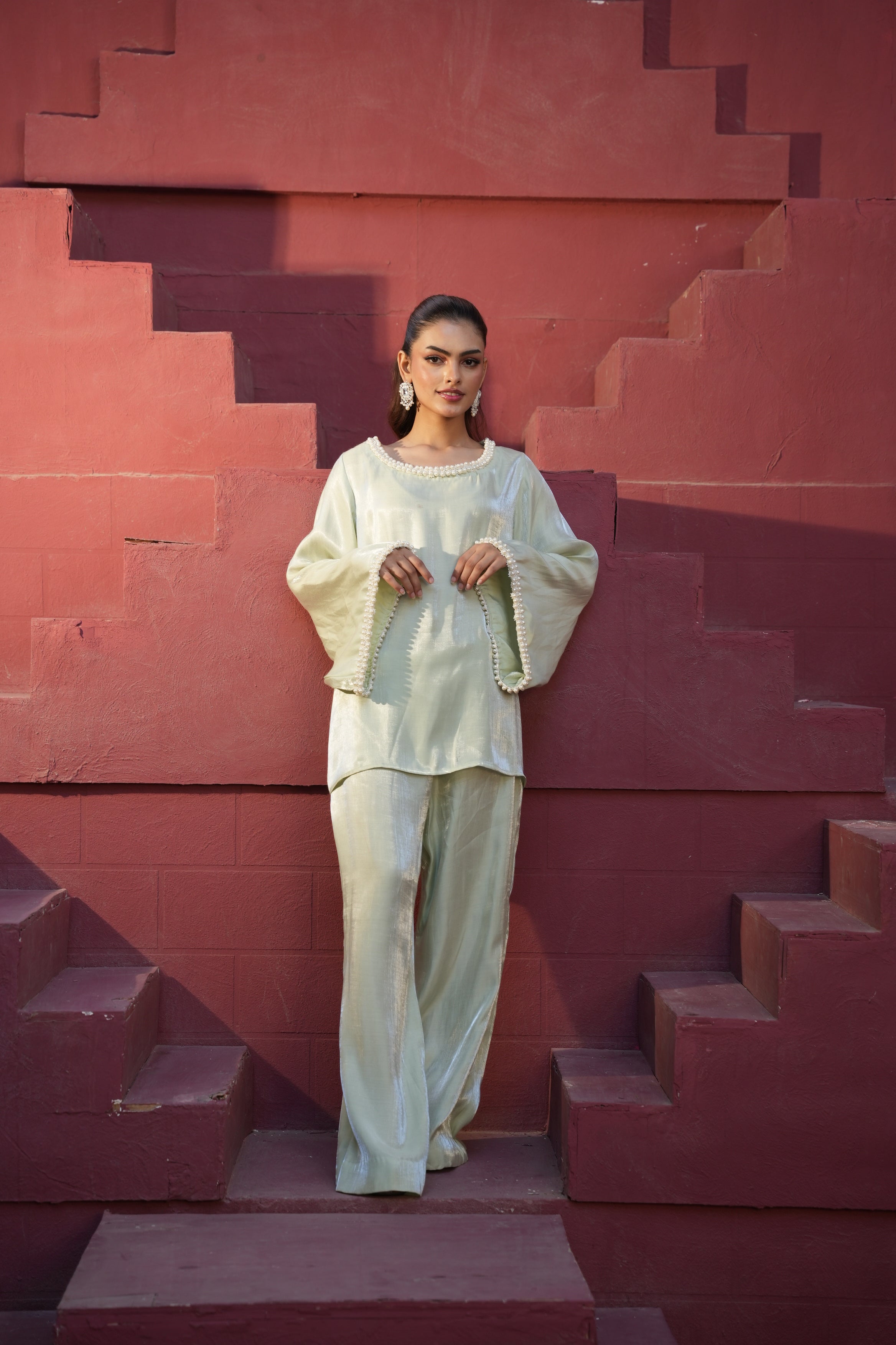 Afsana Co-ord Set -  Mint