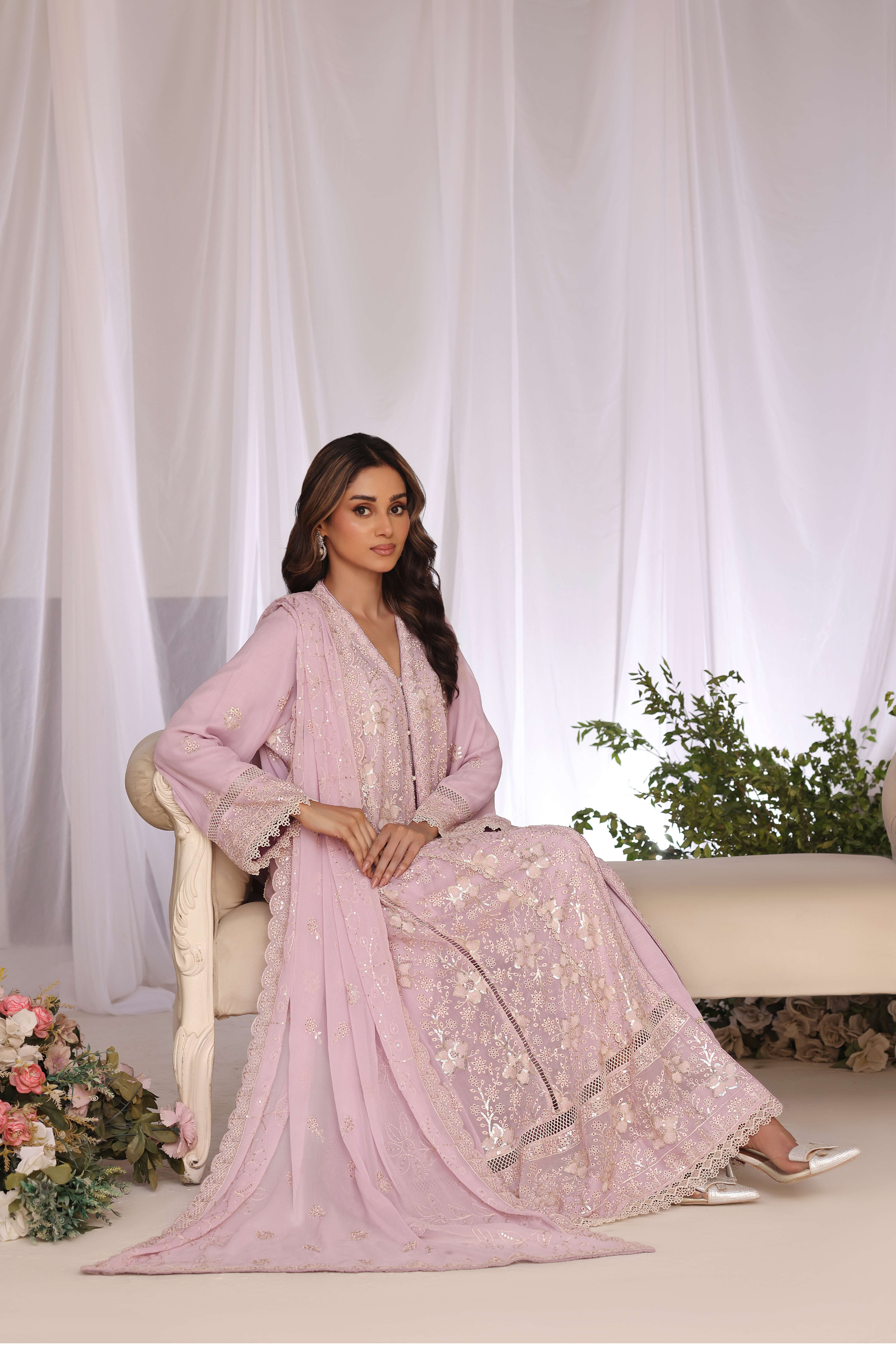 Long Freya 3 Piece Set - Lilac