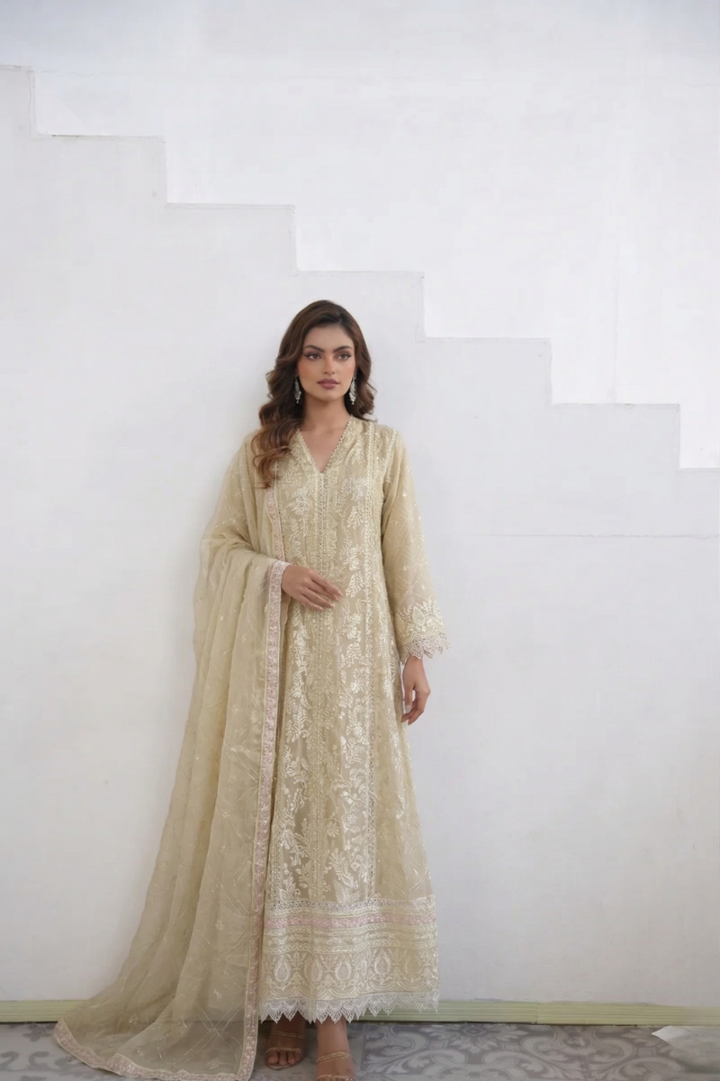 Long Freya 3 Piece Set - Pale Yellow